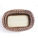 Rattan Korbset AMUN oval / eckig Set 3 St&uuml;ck L: 32/30/27 cm Preiscode wei&szlig;