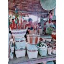 Rattan Korbset AMUN oval / eckig Set 3 St&uuml;ck L: 32/30/27 cm Preiscode wei&szlig;