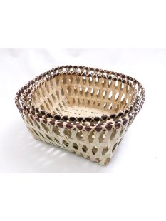 Rattan Tischkorb AYMAN eckig Set 3 St&uuml;ck D: 22/19/16...