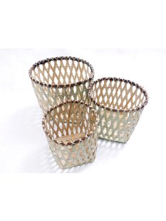 Rattan Tischkorb AYMAN rund Set 3 St&uuml;ck D: 20/17/15...