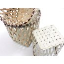 Rattan Tischkorb AYMAN rund Set 3 St&uuml;ck D: 20/17/15 cm Preiscode B