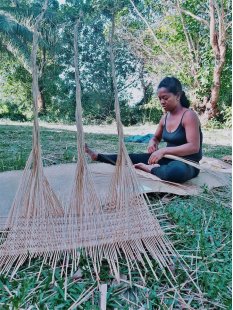 Rattan Papierkorb SEFU rund D: 24 cm Preiscode C