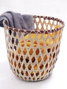 Rattan Papierkorb HAMADI rund D: 32 cm Preiscode Z