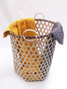 Rattan W&auml;schekorb NAGIB rund D: 40 cm Preiscode E