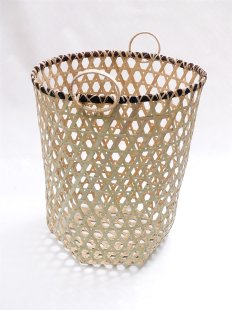 Rattan W&auml;schekorb NAGIB rund D: 40 cm Preiscode E