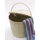 Rattan Deckelkorb SEKANI 34 cm Preiscode wei&szlig;