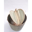 Rattan Deckelkorb SEKANI 34 cm Preiscode wei&szlig;