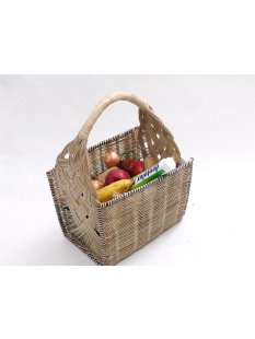 Rattan Tragekorb AUSAR 33 cm Preiscode wei&szlig;