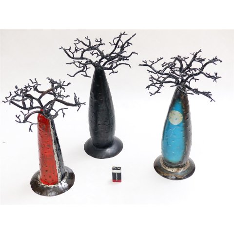 1 St&uuml;ck &Ouml;lfass Blech Deko Baobab 32-40 cm Preiscode J