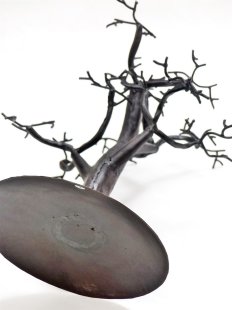 1 St&uuml;ck &Ouml;lfass Blech Deko Laubbaum 30 cm Preiscode H