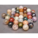 38 Edelsteinkugeln 5,26 &euro; pro St. Kollektion aus Madagaskar &Oslash; 35 mm f&uuml;r Solit&auml;rspiel