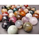 38 Edelsteinkugeln 5,26 &euro; pro St. Kollektion aus Madagaskar &Oslash; 35 mm f&uuml;r Solit&auml;rspiel