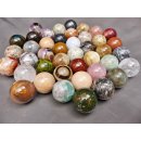38 Edelsteinkugeln 7,80 &euro; pro St.Kollektion aus Madagaskar  &Oslash; 40 mm f&uuml;r Solit&auml;rspiel