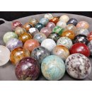38 Edelsteinkugeln 25,00 &euro; pro St.Kollektion aus Madagaskar  &Oslash;  60 mm f&uuml;r Solit&auml;rspiel
