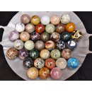 38 Edelsteinkugeln 33,00 &euro; pro St. Kollektion aus Madagaskar  &Oslash;  70 mm f&uuml;r Solit&auml;rspiel