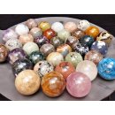 38 Edelsteinkugeln 33,00 &euro; pro St. Kollektion aus Madagaskar  &Oslash;  70 mm f&uuml;r Solit&auml;rspiel