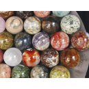 38 Edelsteinkugeln 39,00 &euro; pro St. Kollektion aus Madagaskar  &Oslash;  80 mm f&uuml;r Solit&auml;rspiel