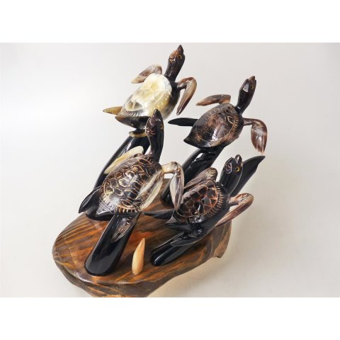 Horn Figurengruppe Schildkr&ouml;tenschwarm 25 cm =  Code O