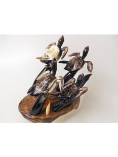 Horn Figurengruppe Schildkr&ouml;tenschwarm 25 cm =  Code O