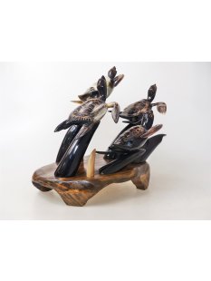 Horn Figurengruppe Schildkr&ouml;tenschwarm 25 cm =  Code O