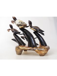 Horn Figurengruppe Schildkr&ouml;tenschwarm 25 cm =  Code O