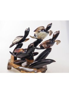 Horn Figurengruppe Schildkr&ouml;tenschwarm 25 cm =  Code O