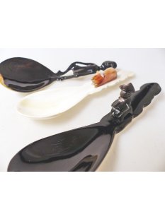 Hornl&ouml;ffel Zierl&ouml;ffel Griff als Figur 15 - 18 cm = Code D