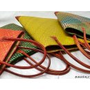 Rabane / Rattan Tasche Moramanga Farbmix 38 cm = Code wei&szlig;