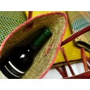 Rabane / Rattan Tasche Moramanga Farbmix 38 cm = Code wei&szlig;