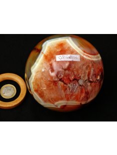 K100.07 Karneol Kugel Madagaskar 1418 g D 10 cm