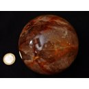 K100.17 H&auml;matit Quarz Kugel poliert D: 100 mm original Madagaskar 1482 g