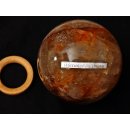 K100.17 H&auml;matit Quarz Kugel poliert D: 100 mm original Madagaskar 1482 g
