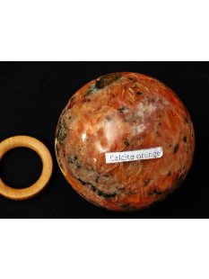 K100.22 Calcit orange Kugel poliert D: 100 mm 1493 g