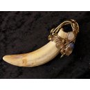 Anh&auml;nger Seel&ouml;wenzahn Nr.15 L:95 mm mit individuellem Neusilber Draht Anh&auml;nger 481 g