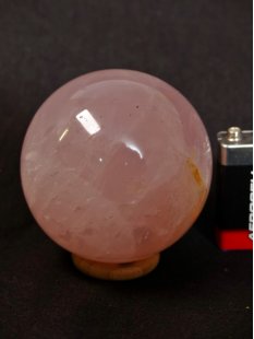 KRQ01 Rosenquarz Kugel  poliert D: 70 mm AA Qualit&auml;t...