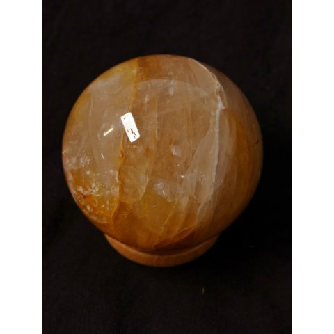 KH&auml;06 H&auml;matit braun Quarz Kugel poliert D: 80 mm AA Qualit&auml;t original Madagaskar 700 g