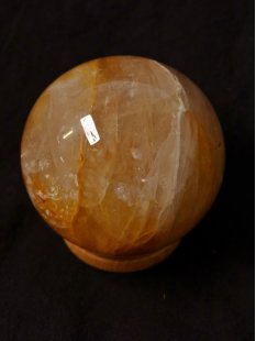 KH&auml;06 H&auml;matit braun Quarz Kugel poliert D: 80...