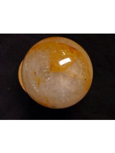 KH&auml;06 H&auml;matit braun Quarz Kugel poliert D: 80...