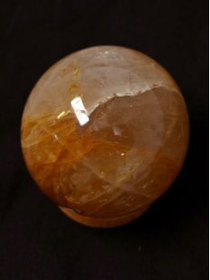 KH&auml;06 H&auml;matit braun Quarz Kugel poliert D: 80 mm AA Qualit&auml;t original Madagaskar 700 g