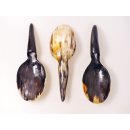 Horn Sch&ouml;pfl&ouml;ffel Reisl&ouml;ffel Afrika Griff in Naturform poliert 26 cm = Code E