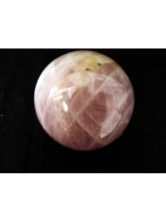 KrQ192 Rosenquarz Kugel  poliert D: 80 mm original Madagaskar 745 g