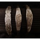 Armreifen aus Altgeld geschmiedet Schlange mit Mittelplatte traditioneller Schmuck der Mahafaly, verstellbar