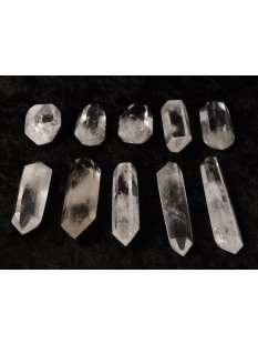 1 St&uuml;ck aus Lot Bergkristall Prismen Doppelender...