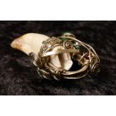 Anh&auml;nger Seel&ouml;wenzahn Nr.24 L:95 mm mit individuellem Neusilber Draht Anh&auml;nger 51 g