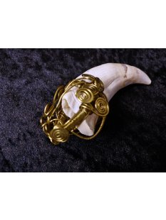 Anh&auml;nger Seel&ouml;wenzahn Nr.25 L: 95 mm mit individuellem Bronzedraht Anh&auml;nger 57 g