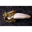 Anh&auml;nger Seel&ouml;wenzahn Nr.25 L: 95 mm mit individuellem Bronzedraht Anh&auml;nger 57 g