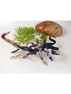 Hornfigur Skorpion einmaliges Sammlerst&uuml;ck L&auml;nge 26 cm = Code L