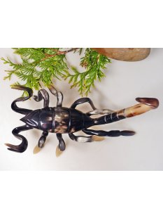 Hornfigur Skorpion einmaliges Sammlerst&uuml;ck L&auml;nge 26 cm = Code L