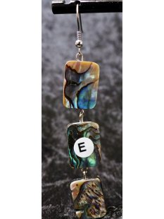 1 St&uuml;ck Ohrh&auml;nger Perlmutt 3 teilig echte...