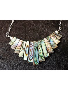 Perlmutt Kette echt Abalone F&auml;cherform an...